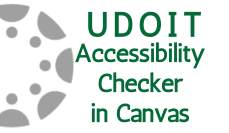UDOIT Accessibility Checker in Canvas