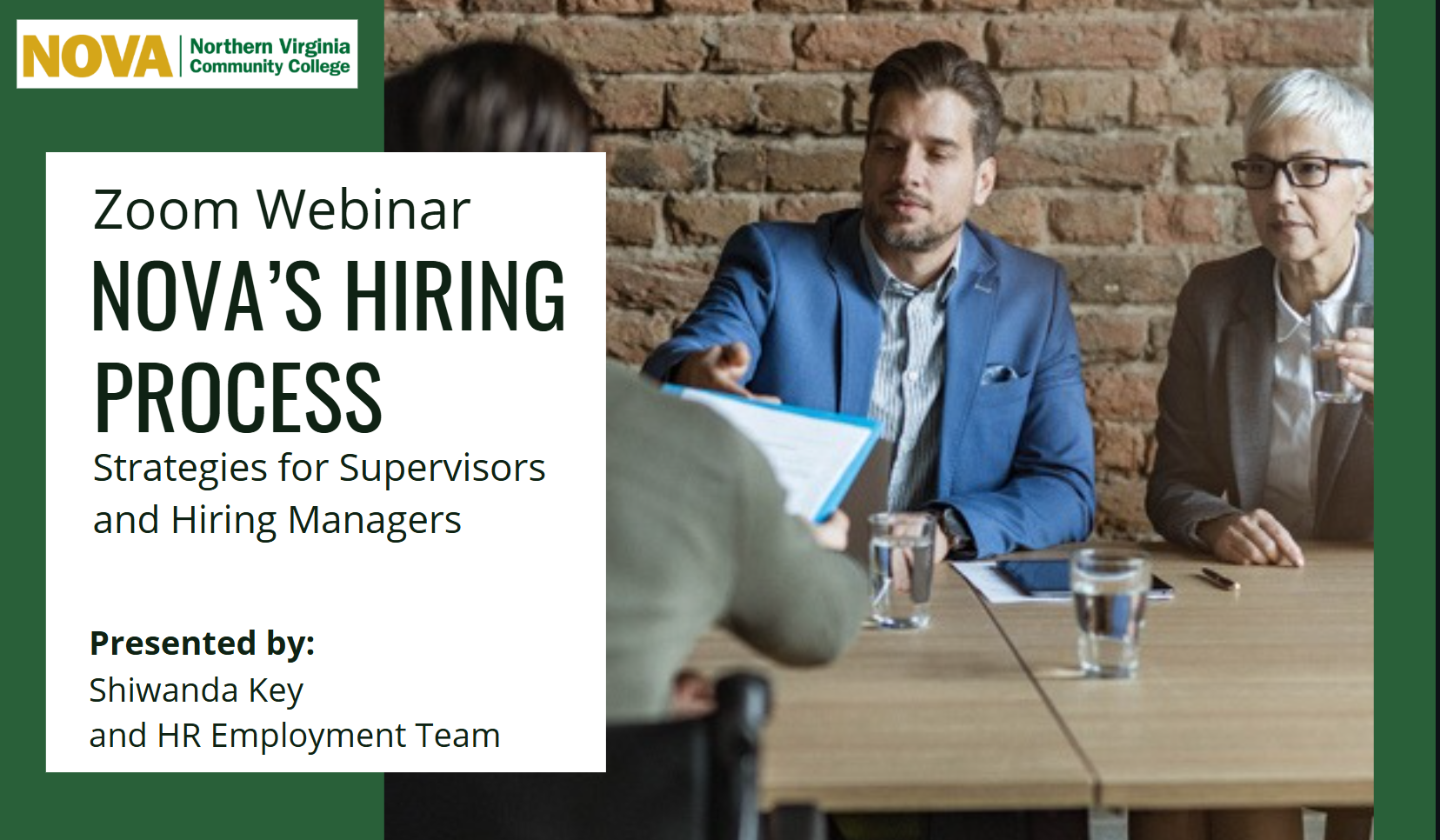 NOVA’s Hiring Process: Strategies for Supervisors and Hiring Managers