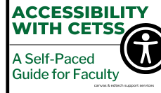 Accessibility with CETSS: A Self-Paced Guide for Faculty
