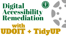 Digital Accessibility Remediation with UDOIT + TidyUP
